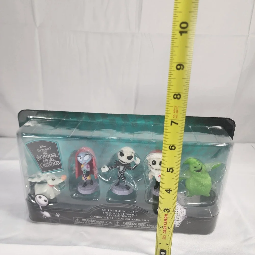Disney Nightmare Before Christmas Glow in the Dark Collectible Figure Set New